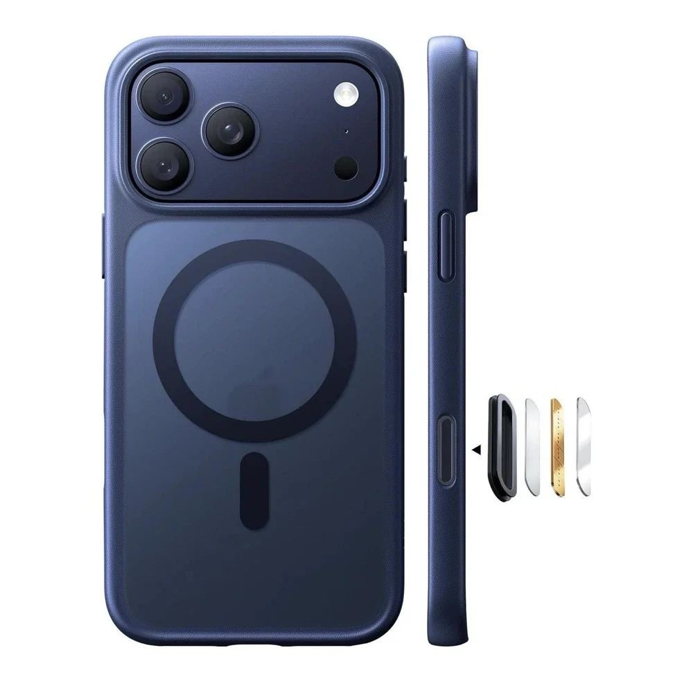 TORRAS Ostand Q1 iPhone 17 Pro Case MagSafe Stand Cover Deep Blue